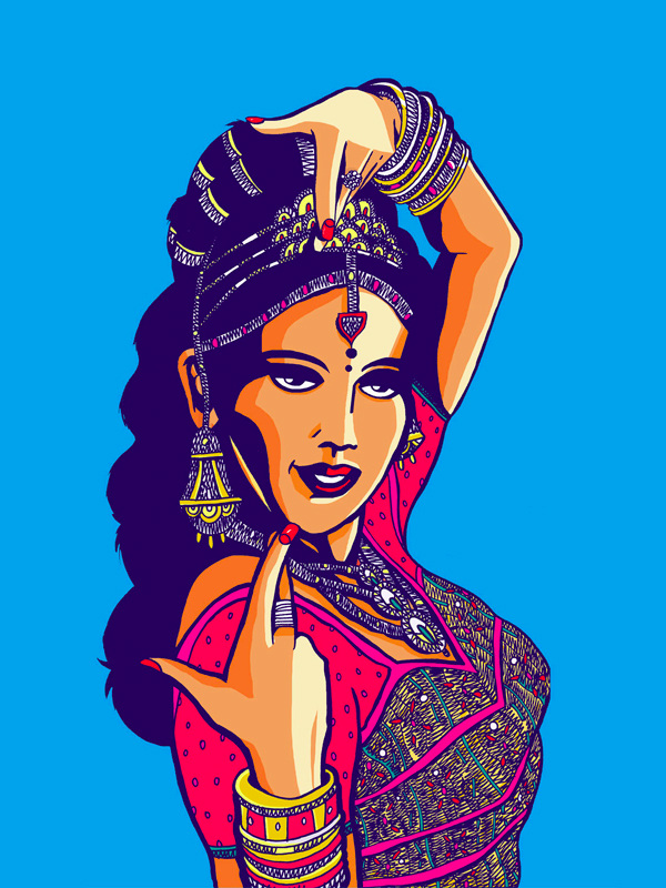 Illustrazione per il River to River Florence Indian Film Festival 2020